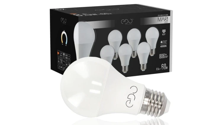 Zestaw 6x żarówka MARI LED E27 8,5W 4000K neutralna NW 806lm EDO777500 EDO