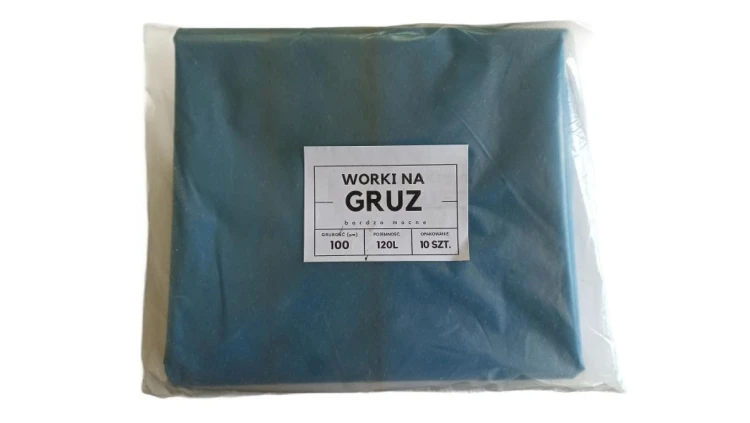 Worki na gruz 120l niebieskie bardzo mocne op. 10 szt.