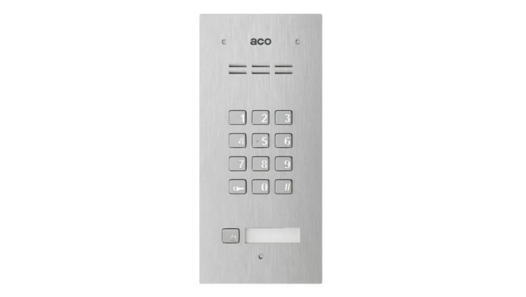Panel domofonowy COMO-PRO, 1 przycisk, zamek szyfrowy, czytnik breloków, podtynkowy, stal nierdzewna COMO-PRO-CODE-A1