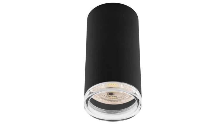 Lampa Sufitowa Reflektor LED Oprawa Spot Tuba GU10 IP44 ADERO Czarna Lumiled