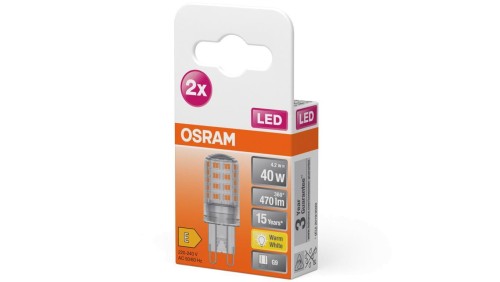 2x Żarówka LED G9 KAPSUŁKA 4,2W = 40W 470lm 2700K Ciepła 300 OSRAM STAR