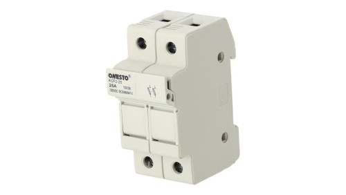 Podstawa bezpiecznikowa 25A 2-biegunowa 2P (1000V DC) 2-modułowa na wkładki 10x38mm ONESTO