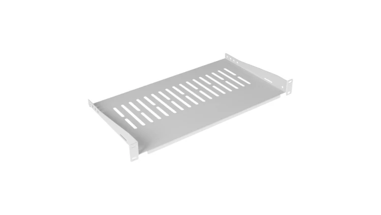 Półka stała do szafy RACK 19 1U 400mm szara NEKU