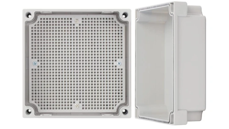 Obudowa ABS 170x170x110, wodoszczelna z plastikowymi śrubami i płytą montażową AWB171711