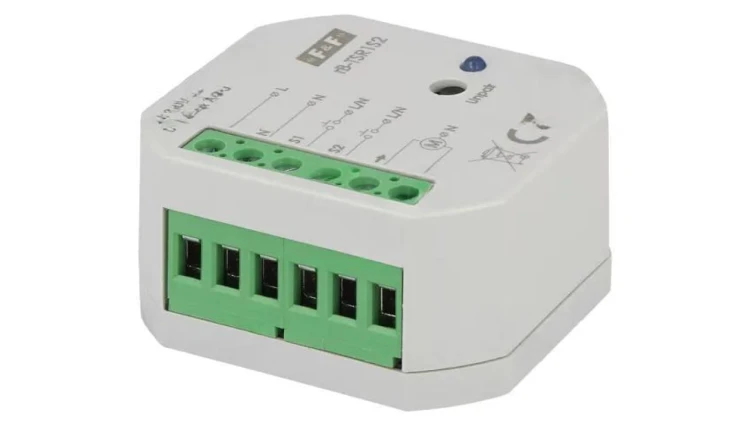 RB-TSR1S2 Sterownik rolet, w puszce instalacyjnej, 230VAC, SPST-NO, IP20