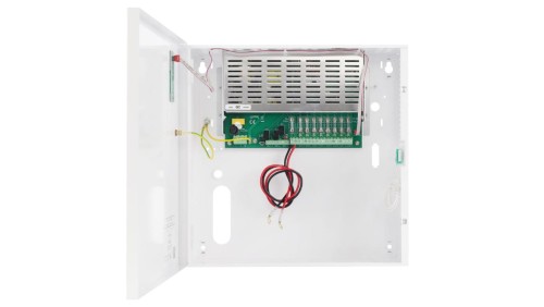 Zasilacz buforowy impulsowy w obudowie metalowej wielowyjściowy 8x 13.8V 1A 300x300x105mm HPSDCG2 13,8V/8A/8x1A/17Ah Grade 2