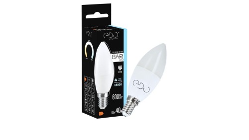 Żarówka BARI LED 6,5W CW świeczka, E14, 6500K, 600lm, 220-240V EDO777664 EDO