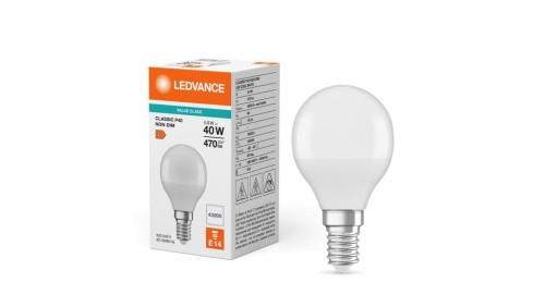 Żarówka LED P45 E14 4.9W = 40W 470lm 4000K Neutralna Biała LEDVANCE