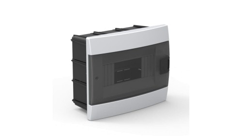 Rozdzielnica podtynkowa 8-modułowa 215,5x173,5x105,5mm biała dymna 600.000.801 HOROZ ELECTRIC