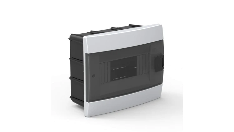 Rozdzielnica podtynkowa 8-modułowa 215,5x173,5x105,5mm biała dymna 600.000.801 HOROZ ELECTRIC