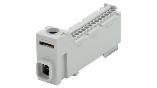 Listwa prądowa ZPS 1x25, 13x2,5 szara IP20