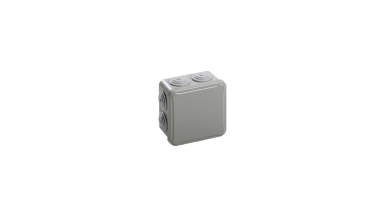 IP54 Puszka hermetyczna LIGHT 95x95x52 pokrywa pełna, z dławicami (7xM25)