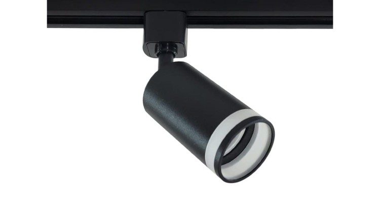 Lampa Szynowa na Żarówkę GU10 Ring Czarna Jednofazowa