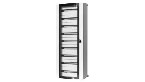 Szafa metalowa MISTRAL szklane drzwi - 600x1500x250 mm 216 modułów, 9 rzędów IP55
