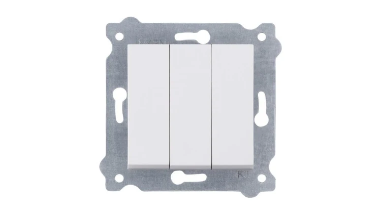 Łącznik potrójny Biały 250V 10A 213/01 EXEN