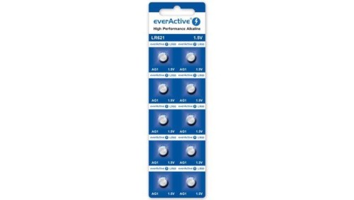 10 x bateria alkaliczna mini everActive AG1 G1 LR621 LR60