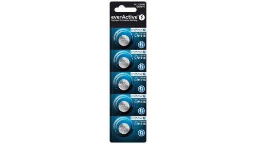 5 x bateria litowa mini everActive CR1616