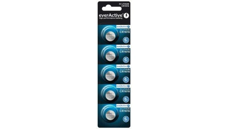 5 x bateria litowa mini everActive CR1616