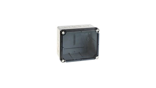 IP65-IP67 Puszka hermetyczna LIGHT 155x179x100 pokrywa transparentna, z osłabieniami (6xM25, 4xM40)