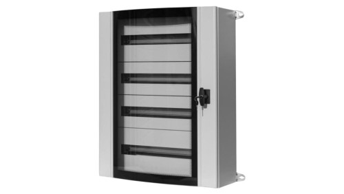 Szafa metalowa MISTRAL szklane drzwi - 600x750x200 mm 96 modułów, 4 rzędy IP55