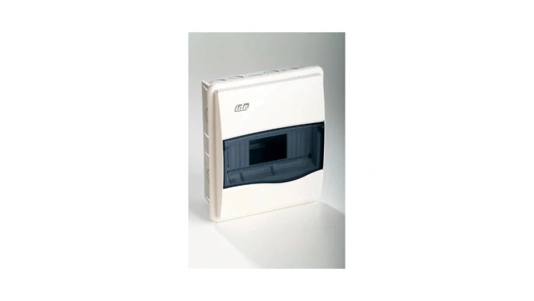IP40 Rozdzielnica modułowa 1x8 ORO podtynkowa (drzwi transparentne) PE+N