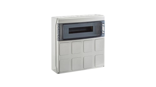 IP65 Rozdzielnica budowlana 1x18 STAR (1500V DC) z otworami na gniazda przemysłowe