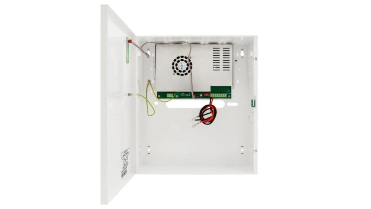 Zasilacz buforowy impulsowy w obudowie metalowej 330x380x173mm HPSB 27,6V/10A/2x17Ah