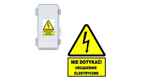Trytyt Tablica samoprzylepna 105x148 NIE DOTYKAĆ URZĄDZENIE ELEKTRYCZNE NO2-NDUE