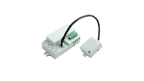 Mikrofalowy czujnik ruchu MINI z wyprowadzoną sondą, 360/180, 1200W, natynkowy