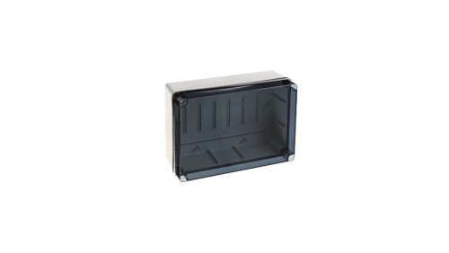 IP65-IP67 Puszka hermetyczna LIGHT 243x333x132 pokrywa transparentna, gładka