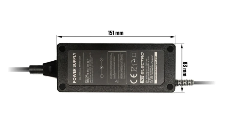 Zasilacz impulsowy 52V/2,3A zewnętrzny do switchy PoE 120W