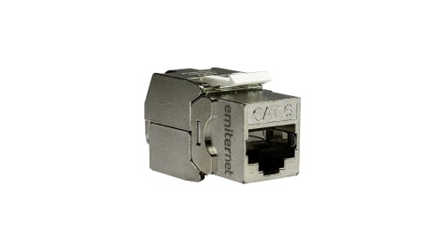 Gniazdo RJ45 STP kat. 6 keystone białe (beznarzędziowe), slim