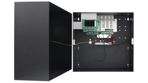Zasilacz buforowy impulsowy w obudowie metalowej 414x408x190mm z panelem LCD, Grade 3 HPSG3 27,6V/5A/2x40Ah/LCD
