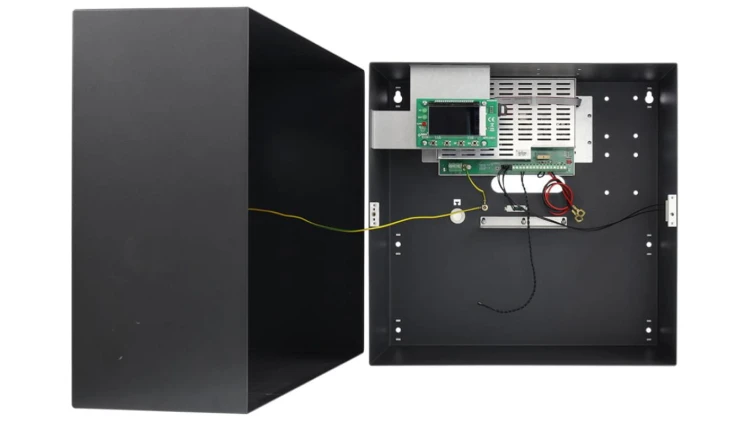 Zasilacz buforowy impulsowy w obudowie metalowej 414x408x190mm z panelem LCD, Grade 3 HPSG3 27,6V/5A/2x40Ah/LCD