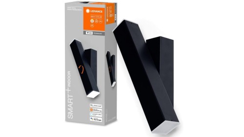 Inteligentna lampa ścienna kinkiet SMART + WIFI 12W ORBIS WALL CROSS BLACK LEDVANCE