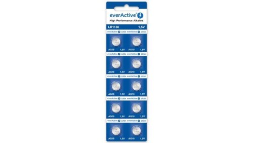 10 x bateria alkaliczna mini everActive AG10 G10 LR1130 LR54