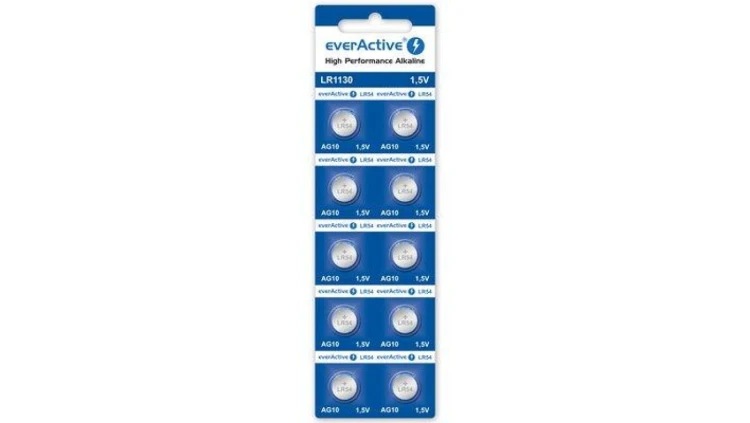 10 x bateria alkaliczna mini everActive AG10 G10 LR1130 LR54