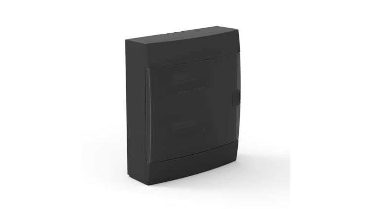 Rozdzielnica natynkowa 24-modułowa 286x340,5x112,5mm czarna dymna 600.001.240 HOROZ ELECTRIC