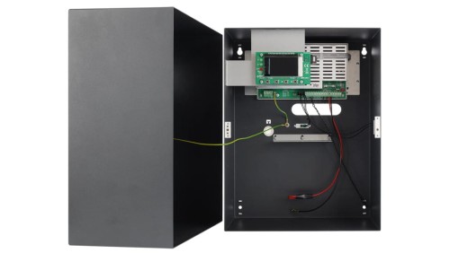 Zasilacz buforowy impulsowy w obudowie metalowej 314x408x190mm z panelem LCD, Grade 3 HPSG3 27,6V/2A/2x17Ah/LCD