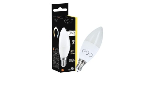 Żarówka BARI LED 8,5W WW świeczka, E14, 3000K, 806lm, 220-240V EDO777665 EDO