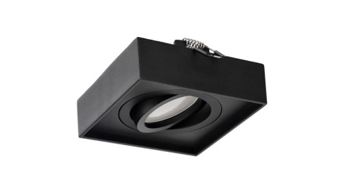 Punktowa oprawa sufitowa wpuszczana PALLAD 1 MINI Black IP20 kwadratowa czarna EDO777125 EDO