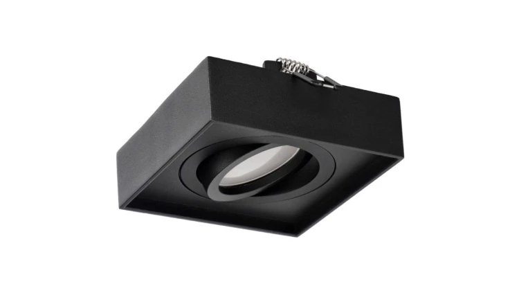 Punktowa oprawa sufitowa wpuszczana PALLAD 1 MINI Black IP20 kwadratowa czarna EDO777125 EDO