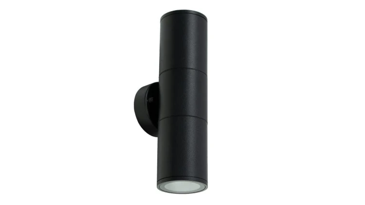 Ogrodowa oprawa elewacyjna kinkiet RENIS Black 2xGU10 IP54 czarny EDO777356