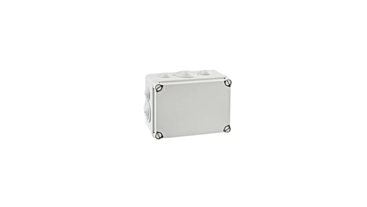 IP65 Puszka hermetyczna LIGHT 133x180x80 pokrywa pełna, z dławicami (6xM25, 4xM40)