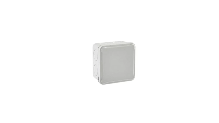IP54 Puszka hermetyczna LIGHT 89x89x52 pokrywa pełna, z osłabieniami (7xM25)