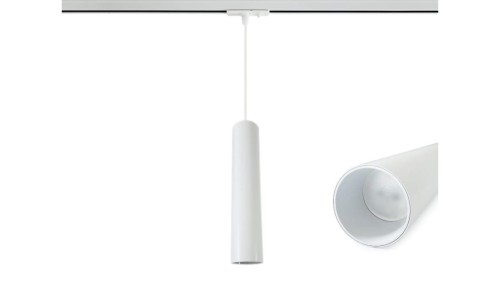 Lampa Szynowa Wisząca 30cm na GU10 Biała Jednofazowa