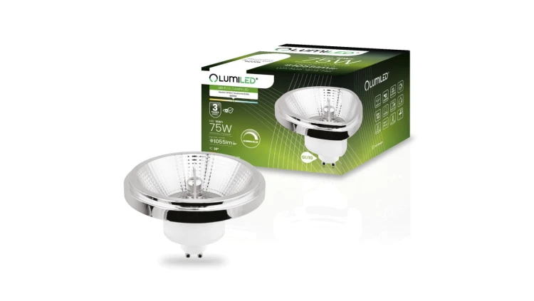 Żarówka LED GU10 ES111 10W = 75W 1055lm 4000K Neutralna 38 Srebrna LUMILED
