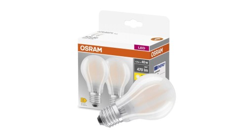2x Żarówka LED E27 A60 4W = 40W 470lm 2700K Ciepła 300 Filament OSRAM
