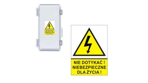 Trytyt Tablica samoprzylepna 74x105 NIE DOTYKAĆ NIEBEZPIECZNE DLA ŻYCIA NO3-NDNDŻ