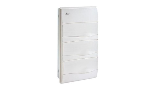 IP40 Rozdzielnica modułowa 3x12 ORO podtynkowa (drzwi białe) PE+N